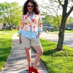 Curly Top / Floral Jacket